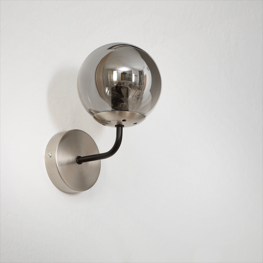 Brilagi - MALIVA Wall light 1xE14/15W/230V matte chrome/smoked