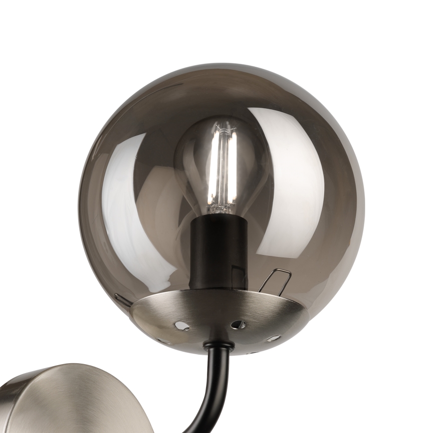 Brilagi - MALIVA Wall light 1xE14/15W/230V matte chrome/smoked