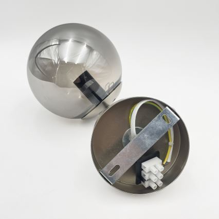 Brilagi - MALIVA Wall light 1xE14/15W/230V matte chrome/smoked