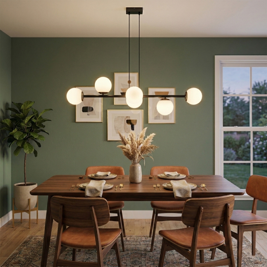 Brilagi - MALONY Cable Pendant Light 6xE14/20W/230V, Black