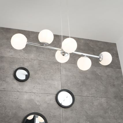 Brilagi - MALONY Cable-Suspended Pendant Light 6xE14/20W/230V Polished Chrome