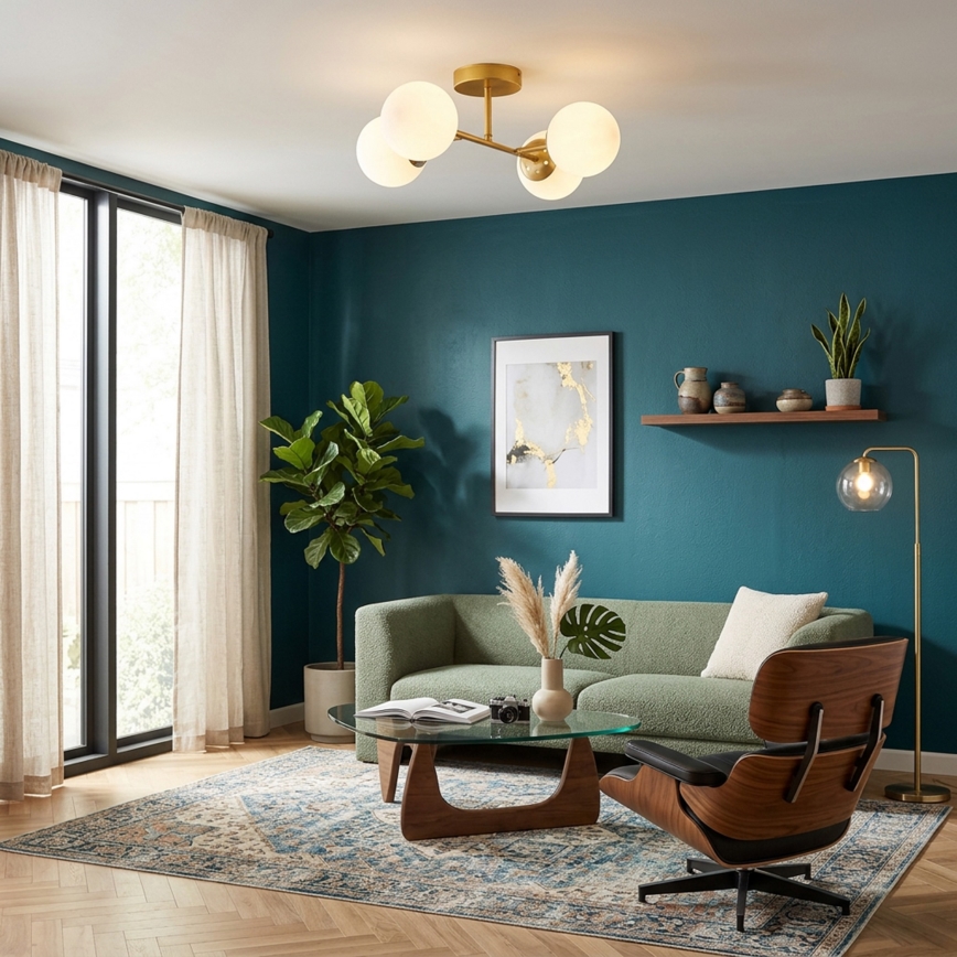 Brilagi - MALONY Flush-Mount Ceiling Light 4xE14/20W/230V, Gold