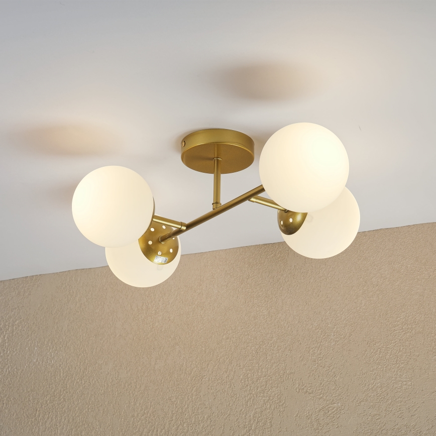 Brilagi - MALONY Flush-Mount Ceiling Light 4xE14/20W/230V, Gold