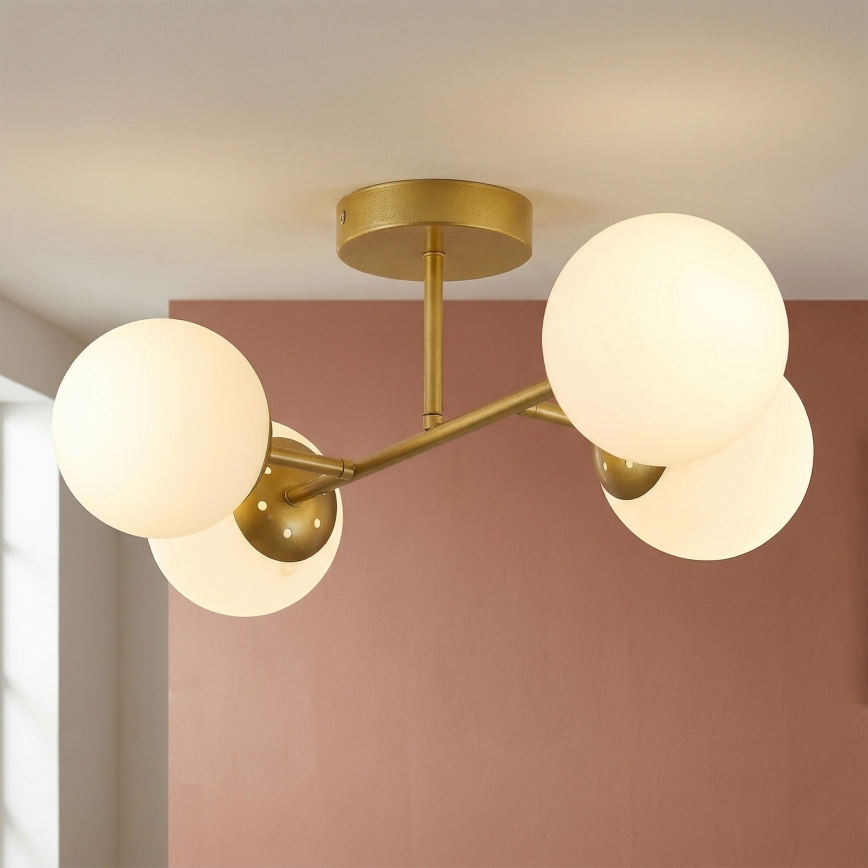 Brilagi - MALONY Flush-Mount Ceiling Light 4xE14/20W/230V, Gold