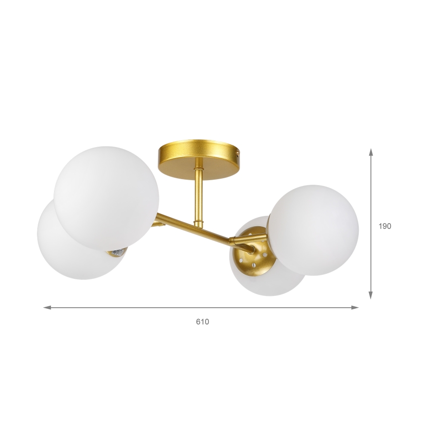 Brilagi - MALONY Flush-Mount Ceiling Light 4xE14/20W/230V, Gold