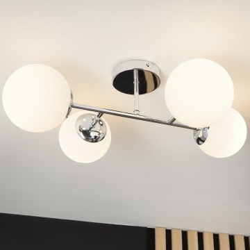 Brilagi - MALONY flush-mount chandelier 4xE14/20W/230V polished chrome