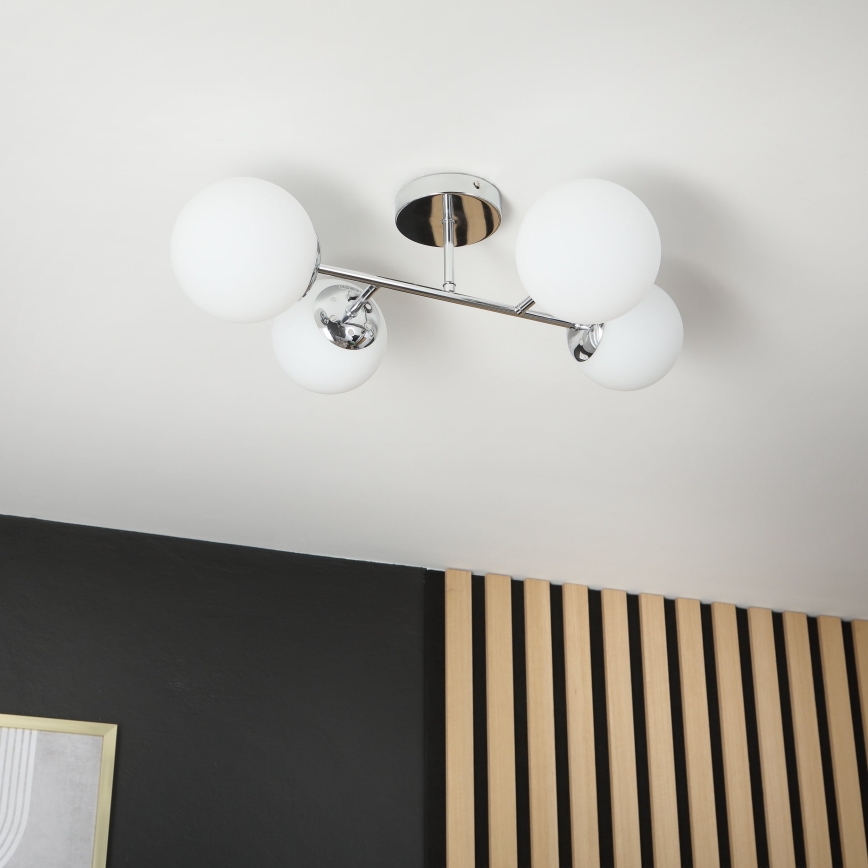 Brilagi - MALONY flush-mount chandelier 4xE14/20W/230V polished chrome