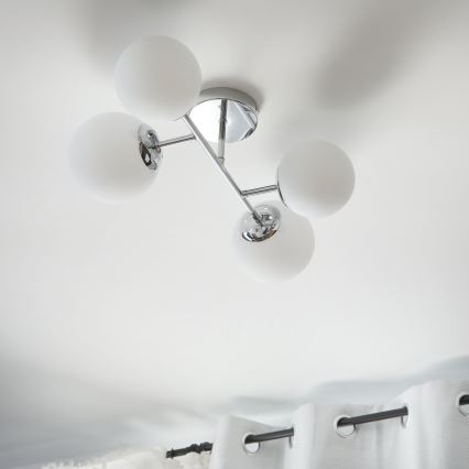 Brilagi - MALONY flush-mount chandelier 4xE14/20W/230V polished chrome