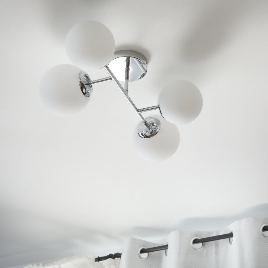 Brilagi - MALONY flush-mount chandelier 4xE14/20W/230V polished chrome