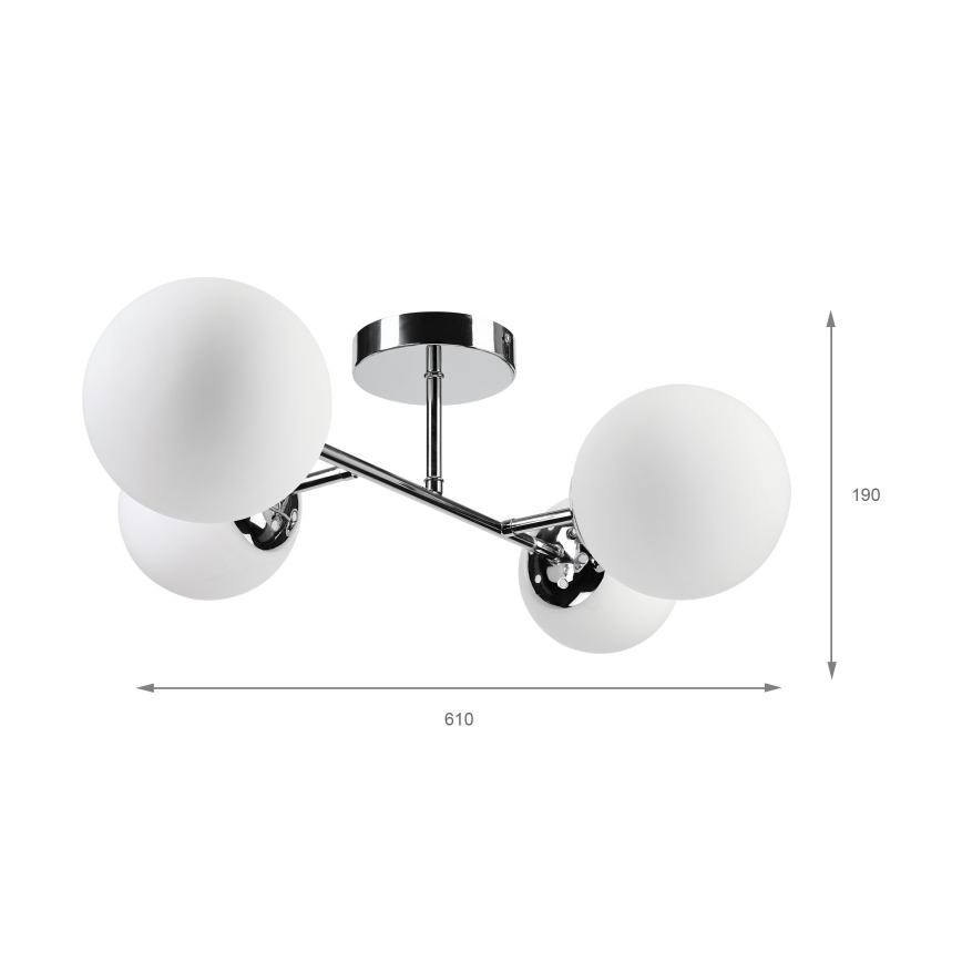 Brilagi - MALONY flush-mount chandelier 4xE14/20W/230V polished chrome