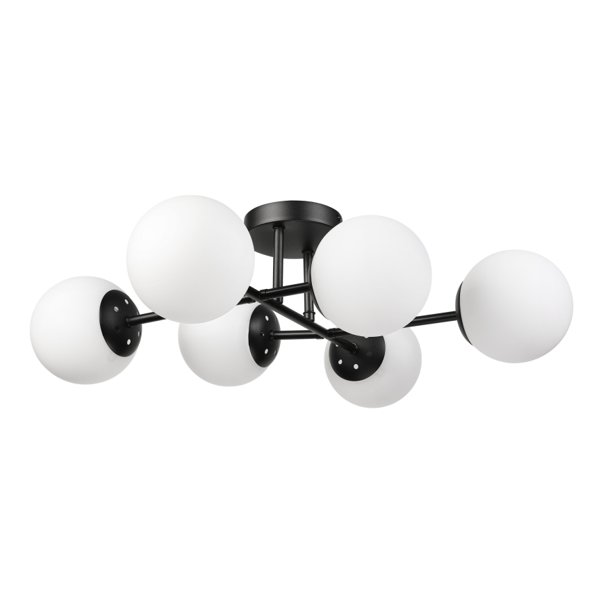 Brilagi - MALONY Flush-Mount Chandelier 6xE14/20W/230V, Black