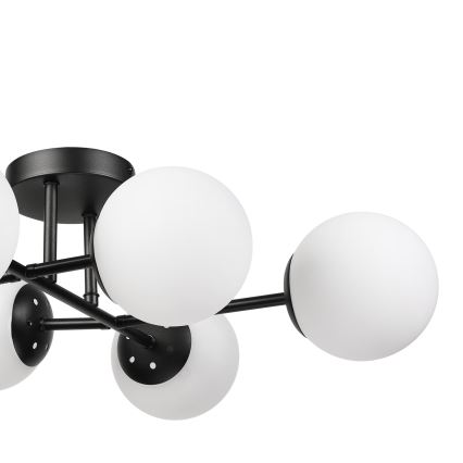 Brilagi - MALONY Flush-Mount Chandelier 6xE14/20W/230V, Black