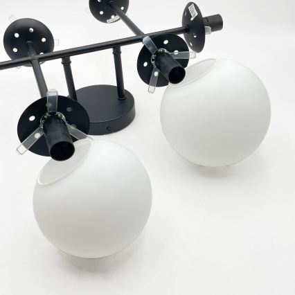 Brilagi - MALONY Flush-Mount Chandelier 6xE14/20W/230V, Black