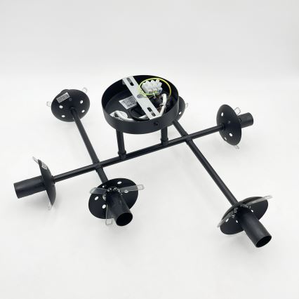 Brilagi - MALONY Flush-Mount Chandelier 6xE14/20W/230V, Black