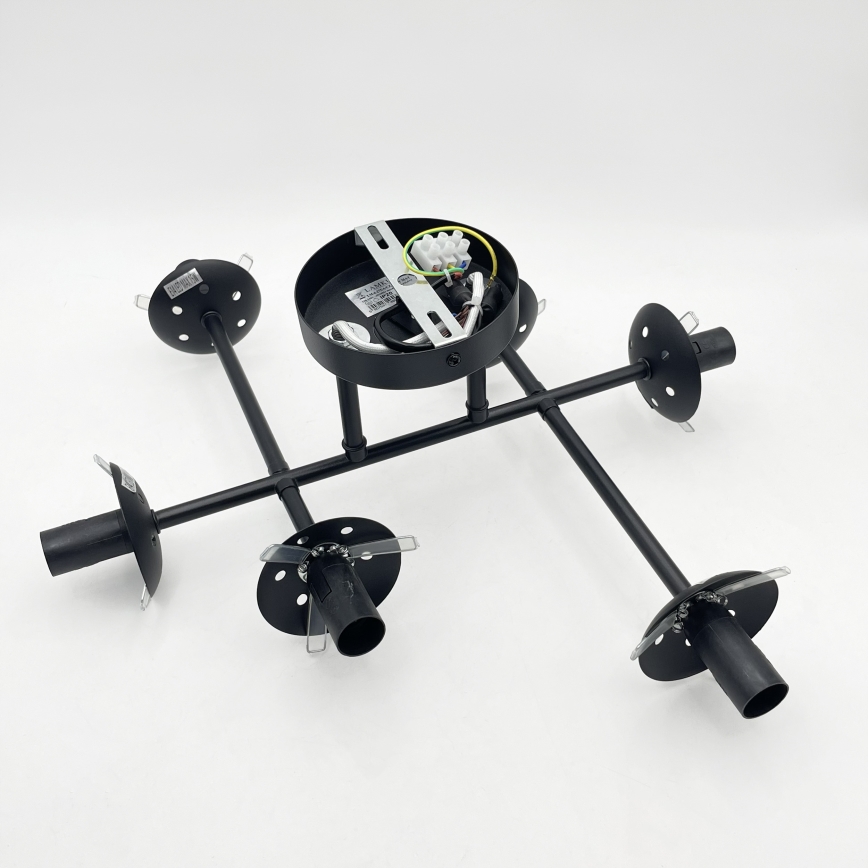 Brilagi - MALONY Flush-Mount Chandelier 6xE14/20W/230V, Black