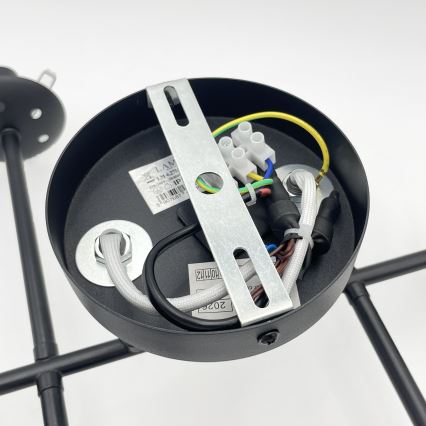 Brilagi - MALONY Flush-Mount Chandelier 6xE14/20W/230V, Black