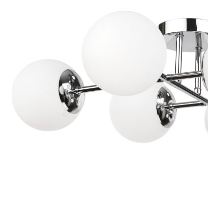 Brilagi - MALONY Flush-Mount Chandelier 6xE14/20W/230V, Polished Chrome