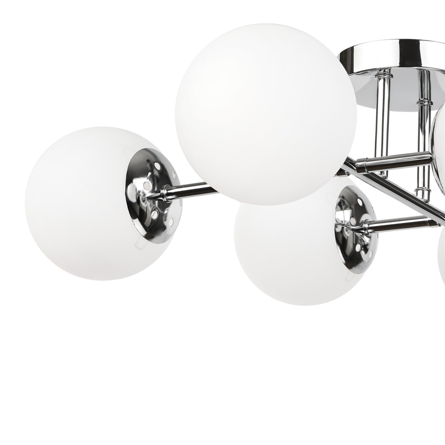 Brilagi - MALONY Flush-Mount Chandelier 6xE14/20W/230V, Polished Chrome