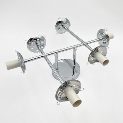Brilagi - MALONY Flush-Mount Chandelier 6xE14/20W/230V, Polished Chrome