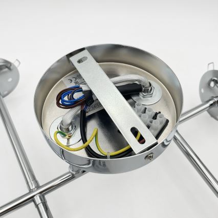 Brilagi - MALONY Flush-Mount Chandelier 6xE14/20W/230V, Polished Chrome