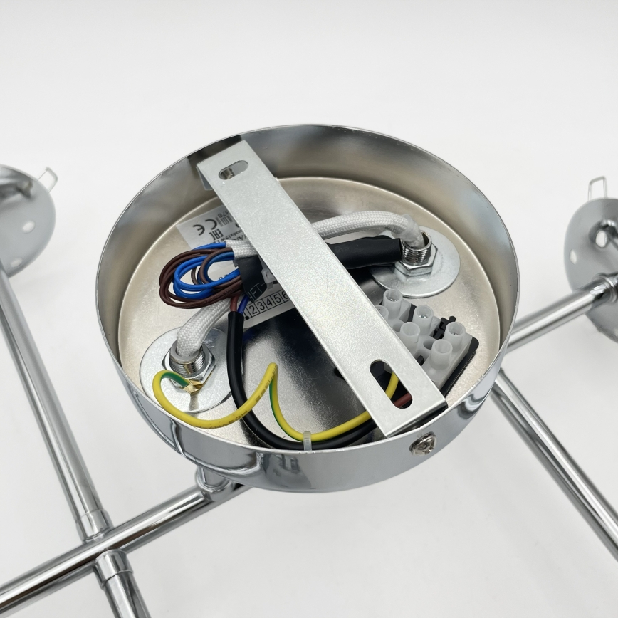 Brilagi - MALONY Flush-Mount Chandelier 6xE14/20W/230V, Polished Chrome