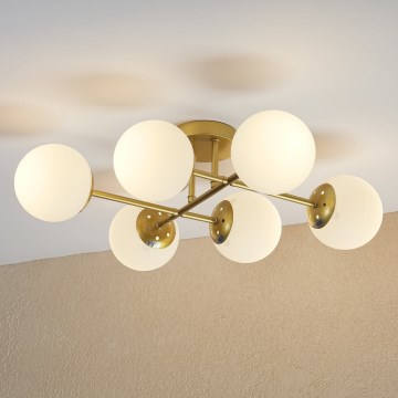 Brilagi - MALONY Flush-mounted chandelier 6xE14/20W/230V gold