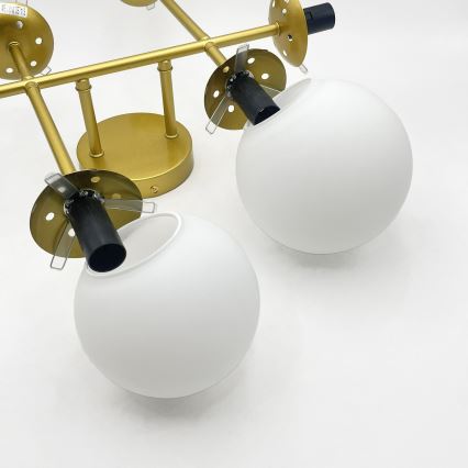 Brilagi - MALONY Flush-mounted chandelier 6xE14/20W/230V gold