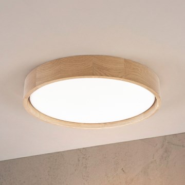 Brilagi - MANAROLA PLAIN LED Ceiling Light 24W/230V, 4000K, Ø 41 cm, Oak