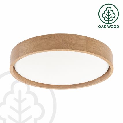 Brilagi - MANAROLA PLAIN LED Ceiling Light 24W/230V, 4000K, Ø 41 cm, Oak