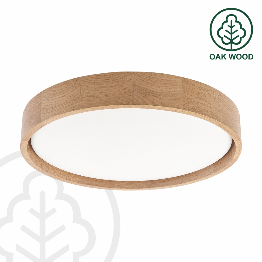 Brilagi - MANAROLA PLAIN LED Ceiling Light 24W/230V, 4000K, Ø 41 cm, Oak