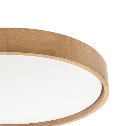 Brilagi - Dimmable LED Ceiling Light MANAROLA SMART LED/36W/230V 3000–6000K Wi-Fi Tuya Beacon Ø 51 cm Oak + Remote Control