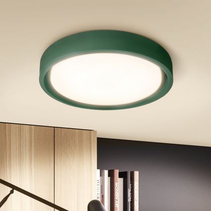 Brilagi - MATTEO LED Dimmable Ceiling Light LED/48W/230V 3000-6500K Ø 41 cm green + remote control
