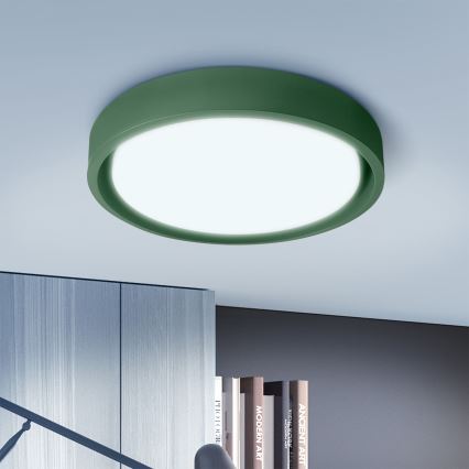Brilagi - MATTEO LED Dimmable Ceiling Light LED/48W/230V 3000-6500K Ø 41 cm green + remote control