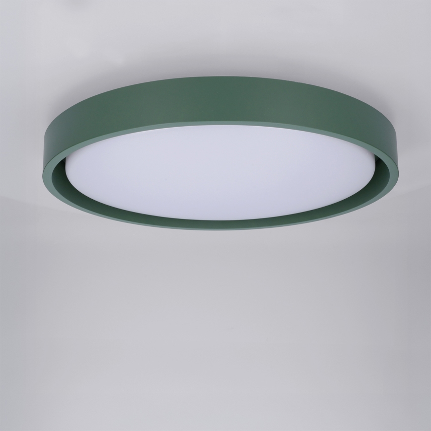 Brilagi - MATTEO LED Dimmable Ceiling Light LED/48W/230V 3000-6500K Ø 41 cm green + remote control