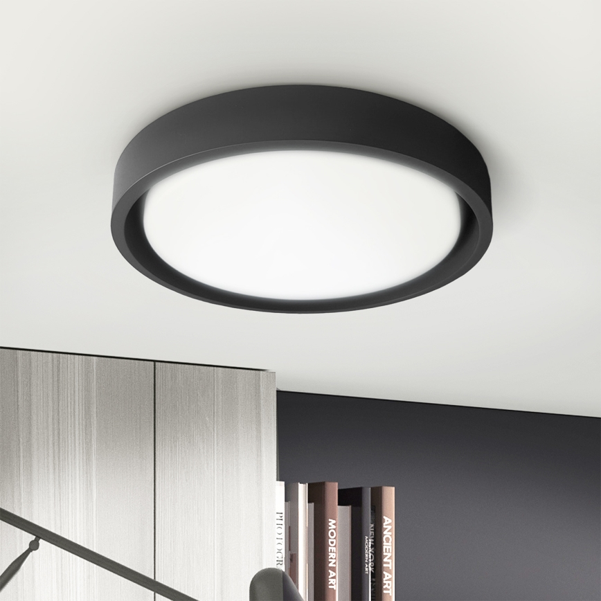 Brilagi - MATTEO LED Ceiling Light, 24W / 230V, Ø 31 cm, Black