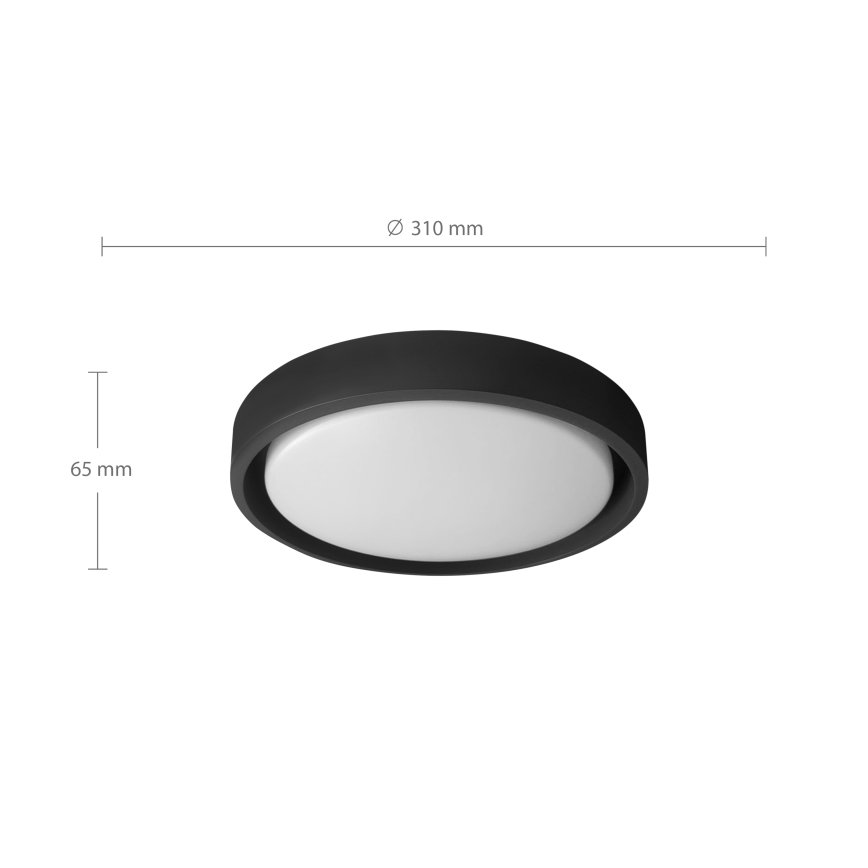 Brilagi - MATTEO LED Ceiling Light, 24W / 230V, Ø 31 cm, Black