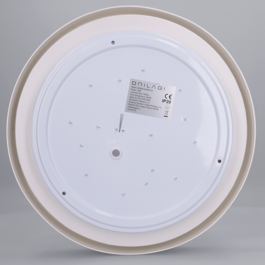 Brilagi - MATTEO LED Ceiling Light, 24W / 230V, Ø 31 cm, Black