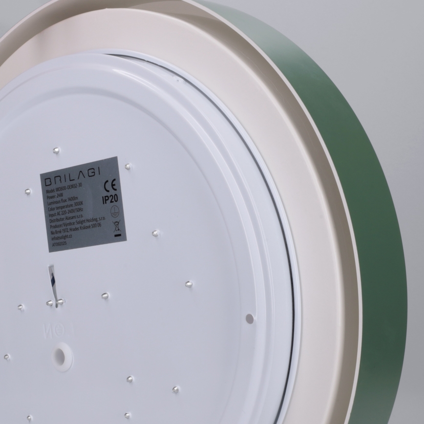 Brilagi - MATTEO LED Ceiling Light LED/24W/230V Ø 31 cm Green