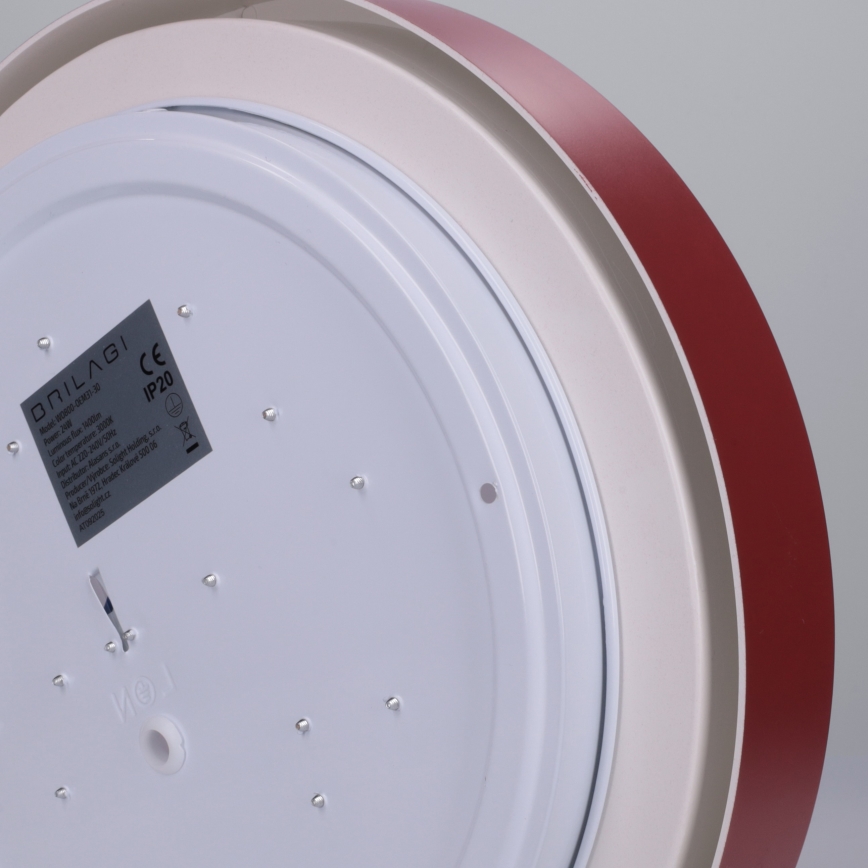 Brilagi - MATTEO LED Ceiling Light LED/24W/230V Ø 31 cm Red