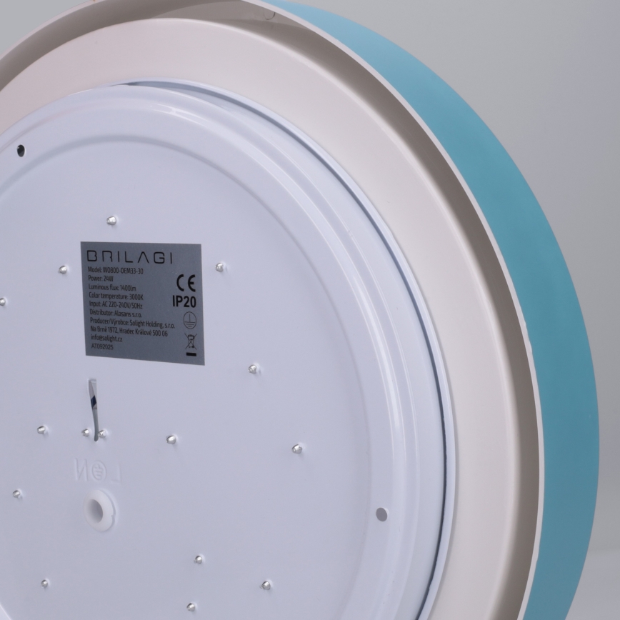 Brilagi - MATTEO LED Ceiling Light LED/24W/230V Ø 31 cm Turquoise