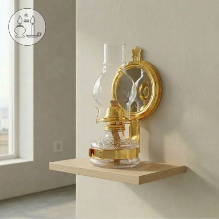 Brilagi - MERLIN Glossy Gold Kerosene Lamp