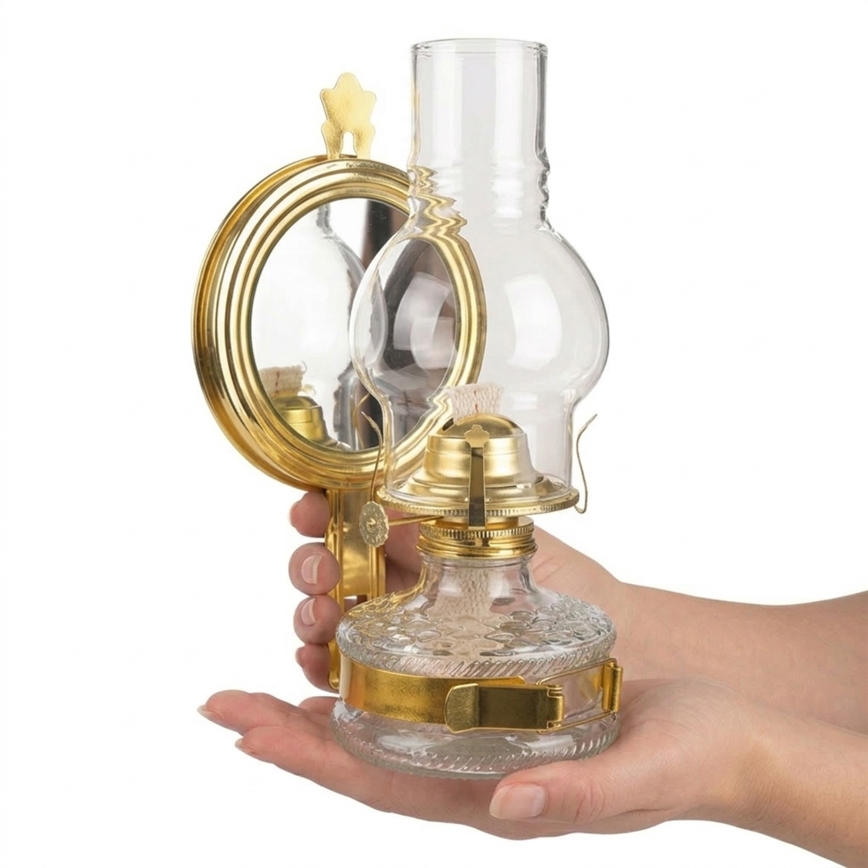 Brilagi - MERLIN Glossy Gold Kerosene Lamp