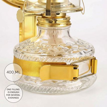Brilagi - MERLIN Glossy Gold Kerosene Lamp