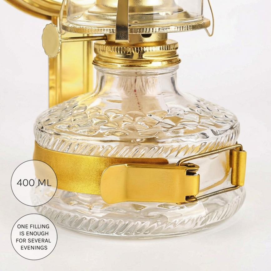 Brilagi - MERLIN Glossy Gold Kerosene Lamp