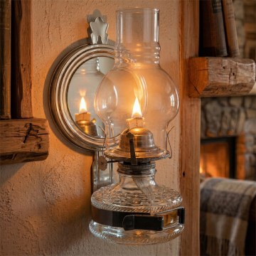 Brilagi - MERLIN Kerosene Lamp, Black Chrome