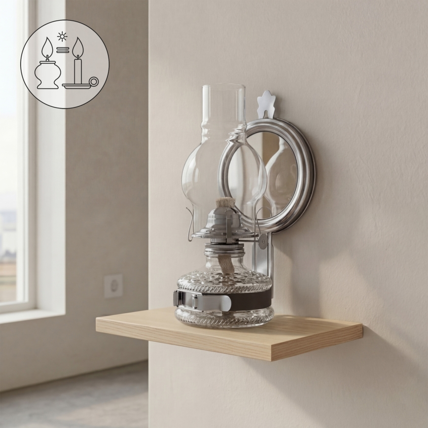 Brilagi - MERLIN Kerosene Lamp, Black Chrome