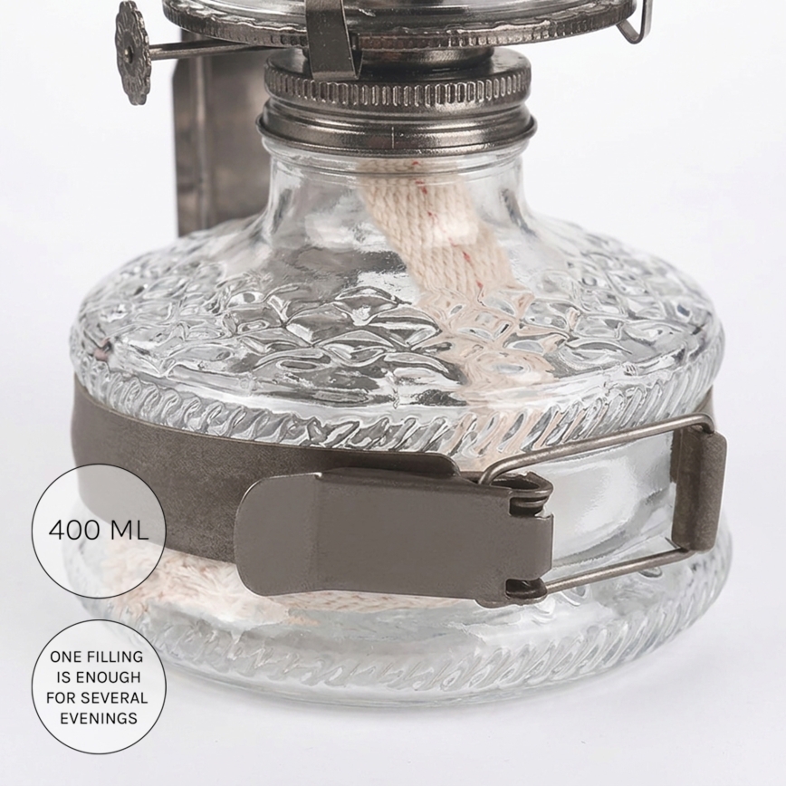 Brilagi - MERLIN Kerosene Lamp, Black Chrome