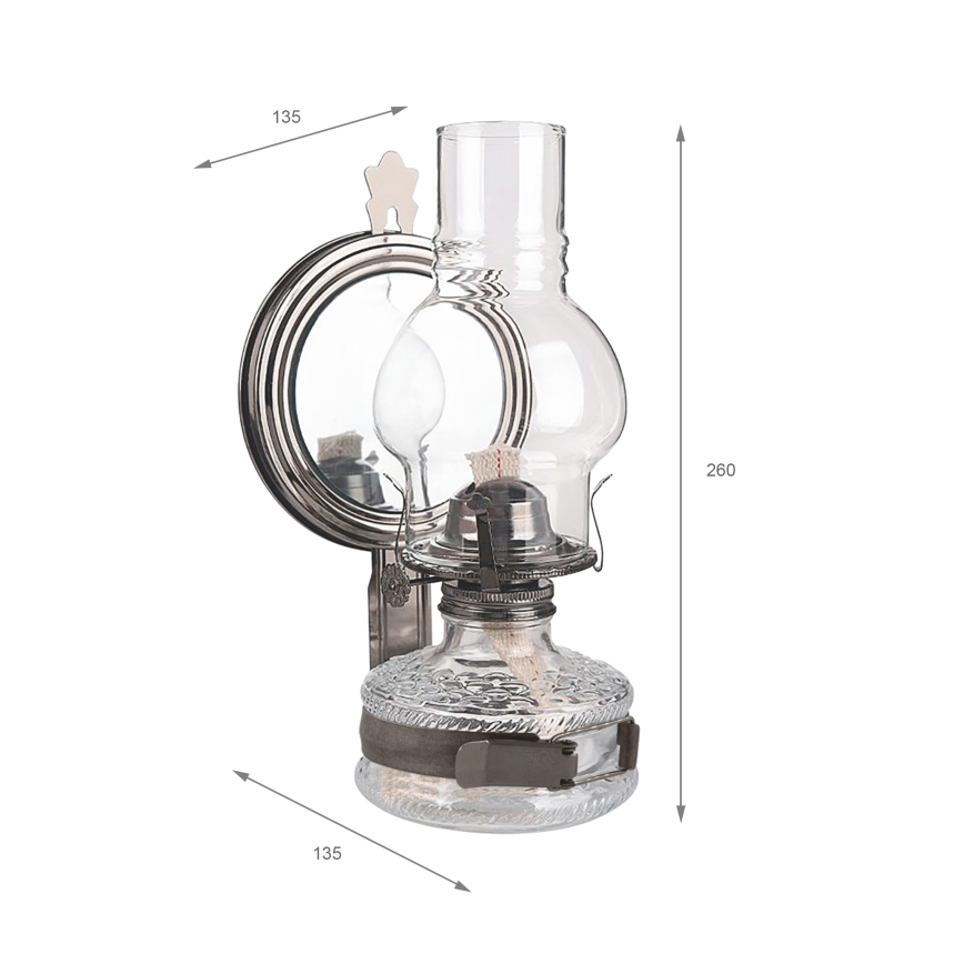 Brilagi - MERLIN Kerosene Lamp, Black Chrome