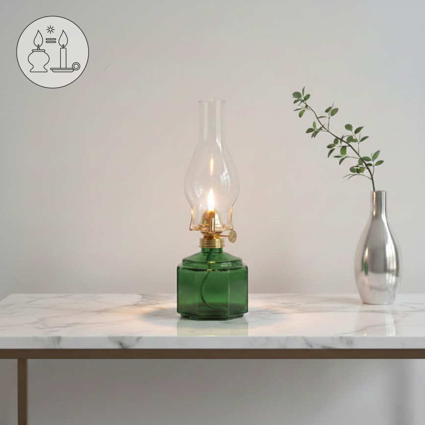 Brilagi - MERLIN Kerosene Lamp, Green