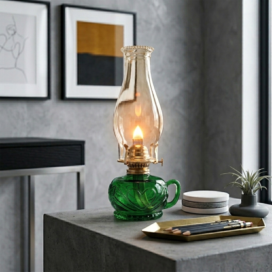 Brilagi - MERLIN Kerosene Lamp, Green